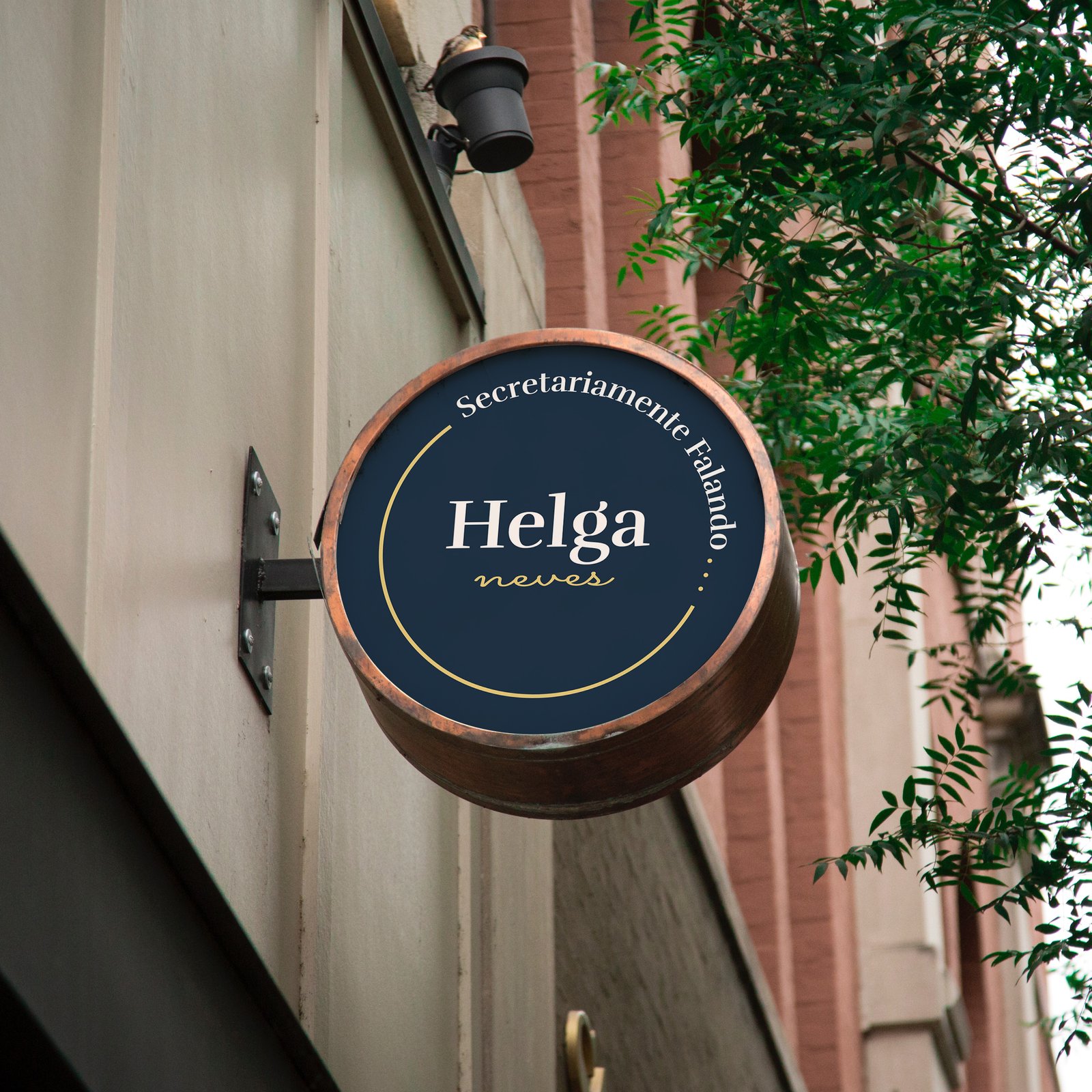 Rounded Shop Sign Mockup_